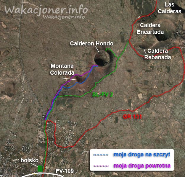 mapa szlaków Calderon Hondo